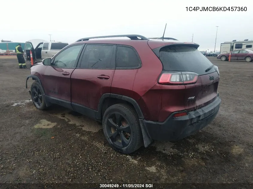 2019 Jeep Cherokee Latitude VIN: 1C4PJMCB6KD457360 Lot: 30049249