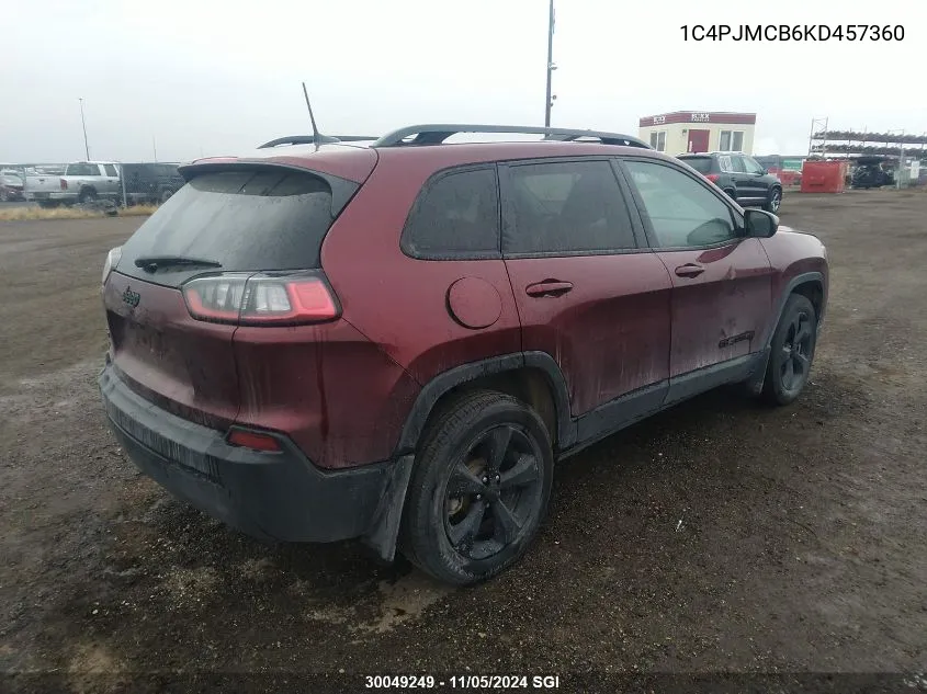 2019 Jeep Cherokee Latitude VIN: 1C4PJMCB6KD457360 Lot: 30049249