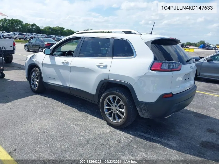 1C4PJLLN4KD147633 2019 Jeep Cherokee Latitude Plus Fwd