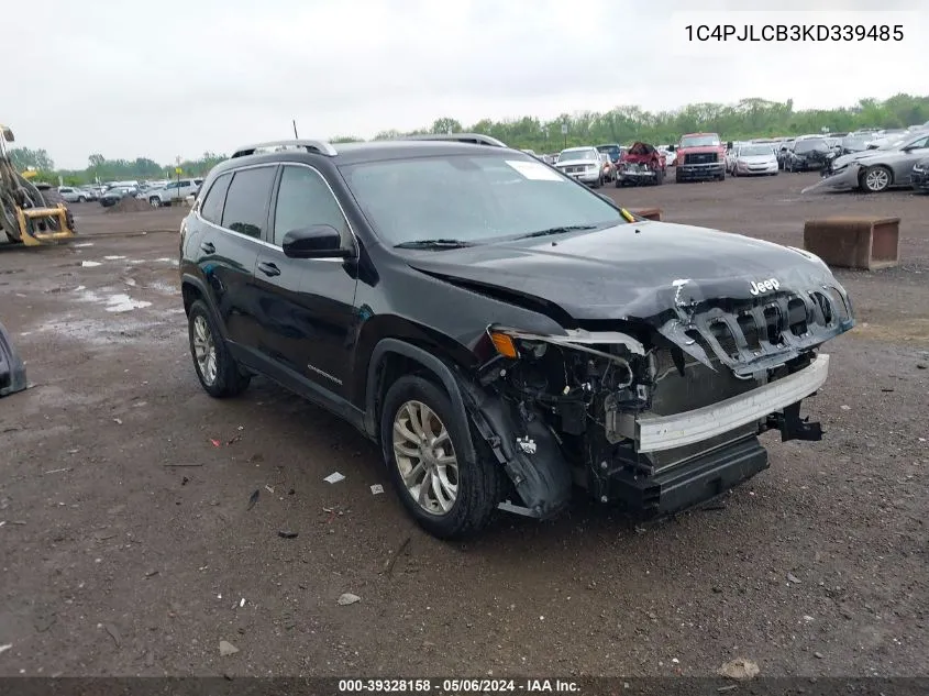 2019 Jeep Cherokee Latitude Fwd VIN: 1C4PJLCB3KD339485 Lot: 39328158