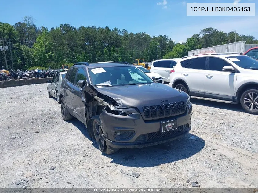 2019 Jeep Cherokee Altitude Fwd VIN: 1C4PJLLB3KD405453 Lot: 39470502