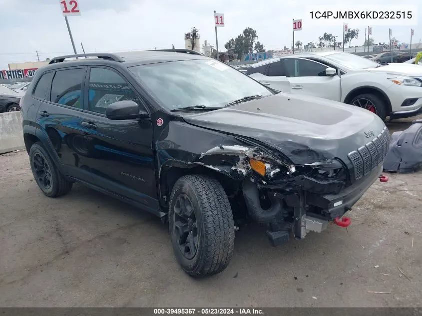 2019 Jeep Cherokee Trailhawk Elite 4X4 VIN: 1C4PJMBX6KD232515 Lot: 39495367