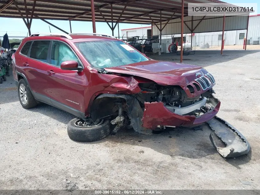 1C4PJLCBXKD317614 2019 Jeep Cherokee Latitude Fwd