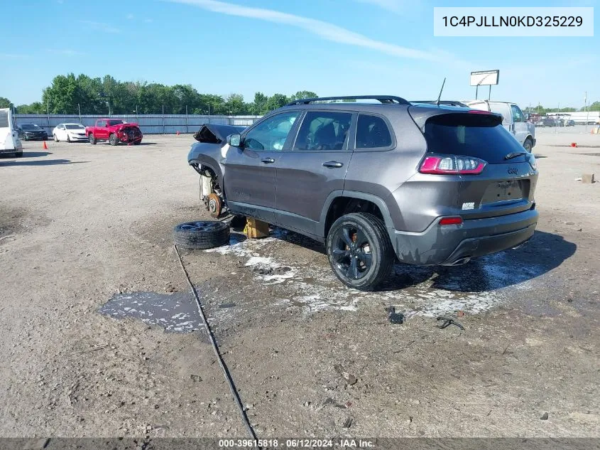 2019 Jeep Cherokee Altitude Fwd VIN: 1C4PJLLN0KD325229 Lot: 39615818