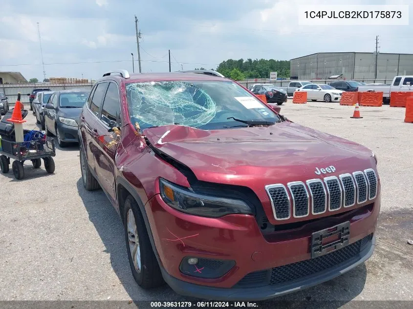 1C4PJLCB2KD175873 2019 Jeep Cherokee Latitude Fwd