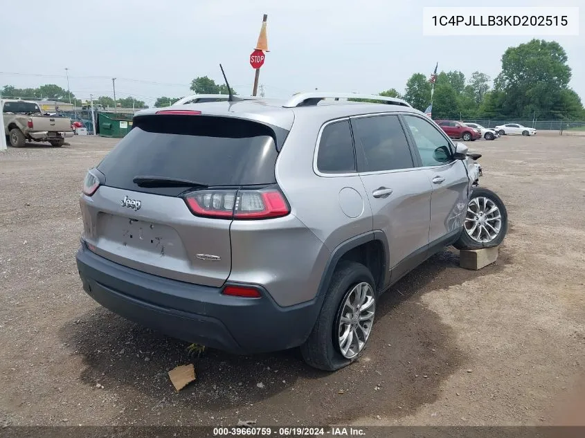 2019 Jeep Cherokee Latitude Plus Fwd VIN: 1C4PJLLB3KD202515 Lot: 39660759