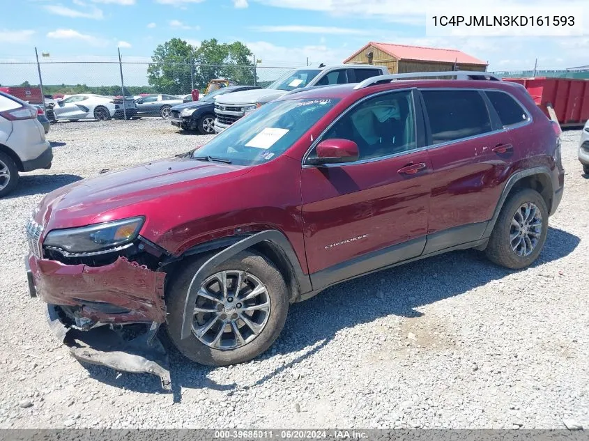 2019 Jeep Cherokee Latitude Plus VIN: 1C4PJMLN3KD161593 Lot: 39685011