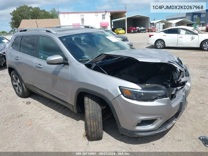 2019 Jeep Cherokee Limited 4X4 VIN: 1C4PJMDX2KD267968 Lot: 39710901