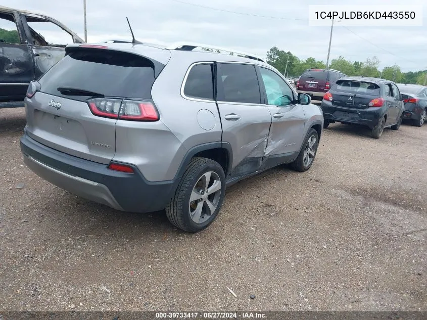 1C4PJLDB6KD443550 2019 Jeep Cherokee Limited