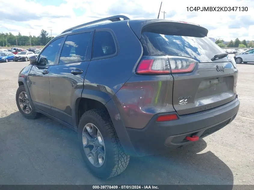 1C4PJMBX2KD347130 2019 Jeep Cherokee Trailhawk 4X4