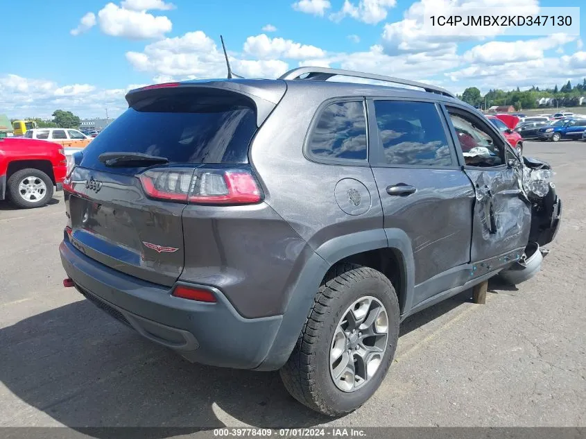 1C4PJMBX2KD347130 2019 Jeep Cherokee Trailhawk 4X4