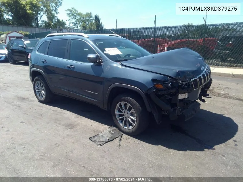 1C4PJMLX3KD379275 2019 Jeep Cherokee Latitude Plus 4X4