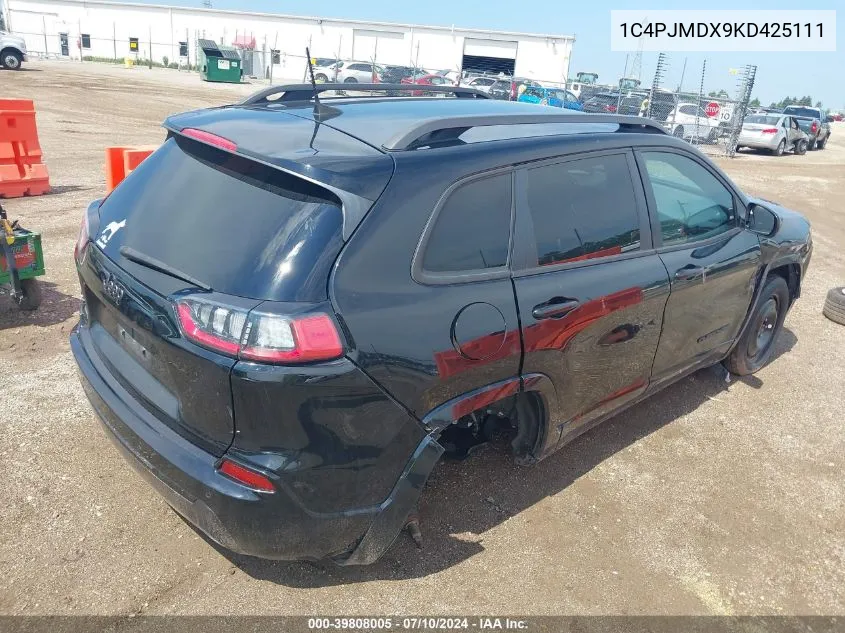 1C4PJMDX9KD425111 2019 Jeep Cherokee High Altitude 4X4