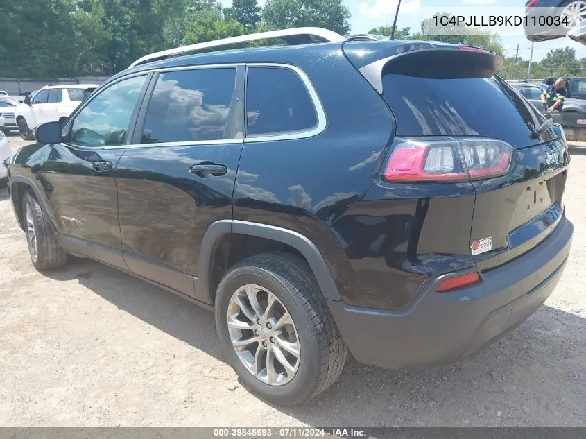 1C4PJLLB9KD110034 2019 Jeep Cherokee Latitude Plus Fwd