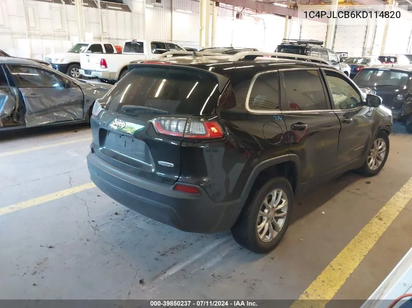 1C4PJLCB6KD114820 2019 Jeep Cherokee Latitude Fwd