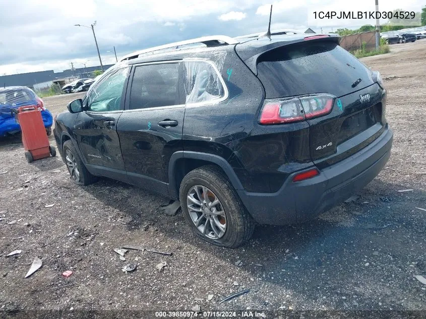 2019 Jeep Cherokee Latitude Plus 4X4 VIN: 1C4PJMLB1KD304529 Lot: 39850974