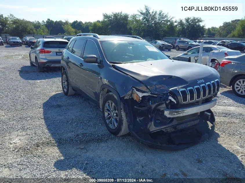 2019 Jeep Cherokee Latitude Plus Fwd VIN: 1C4PJLLB0KD145559 Lot: 39855209