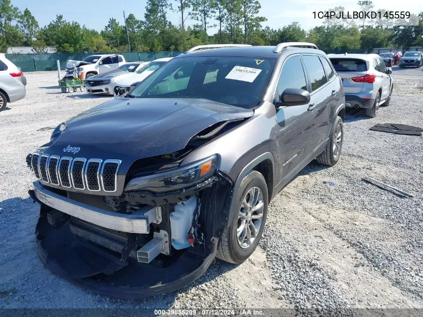 2019 Jeep Cherokee Latitude Plus Fwd VIN: 1C4PJLLB0KD145559 Lot: 39855209