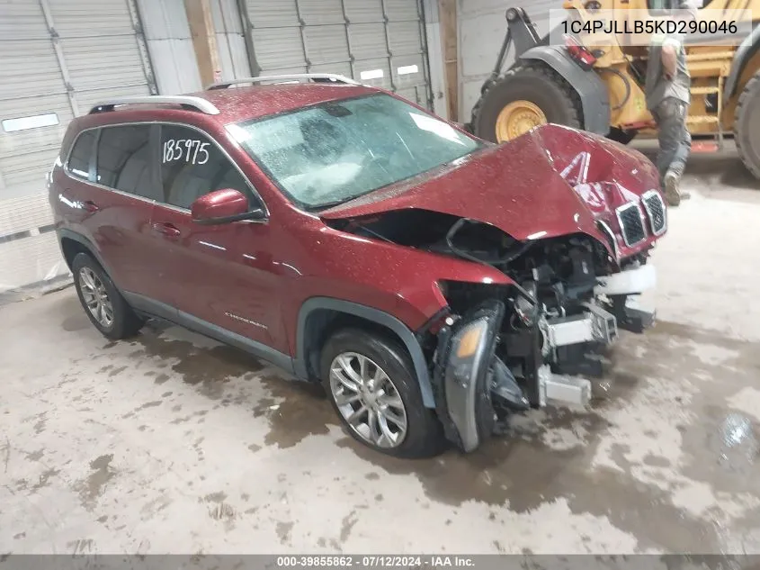 2019 Jeep Cherokee Latitude Plus Fwd VIN: 1C4PJLLB5KD290046 Lot: 39855862