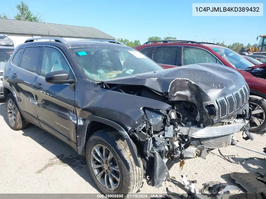 2019 Jeep Cherokee Latitude Plus 4X4 VIN: 1C4PJMLB4KD389432 Lot: 39908695