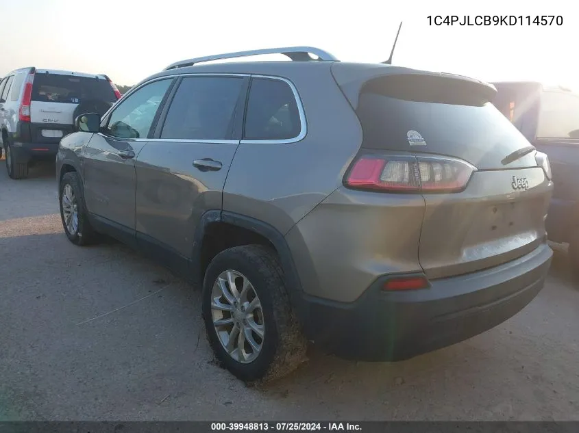 1C4PJLCB9KD114570 2019 Jeep Cherokee Latitude Fwd