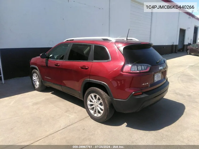 2019 Jeep Cherokee Latitude 4X4 VIN: 1C4PJMCB6KD440266 Lot: 39967761