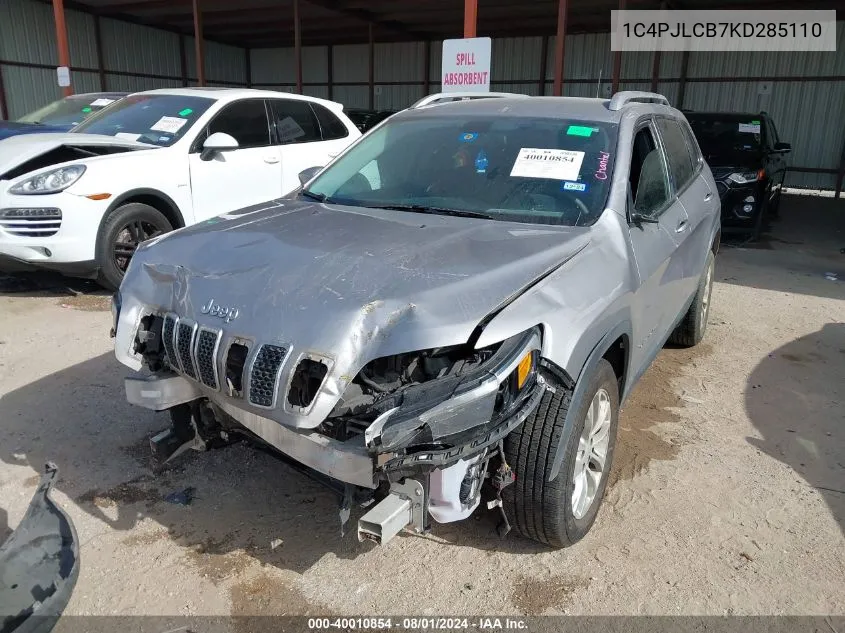 1C4PJLCB7KD285110 2019 Jeep Cherokee Latitude Fwd