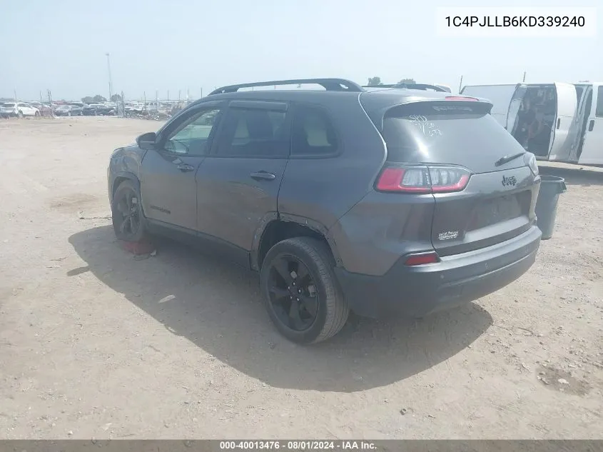 1C4PJLLB6KD339240 2019 Jeep Cherokee Altitude Fwd