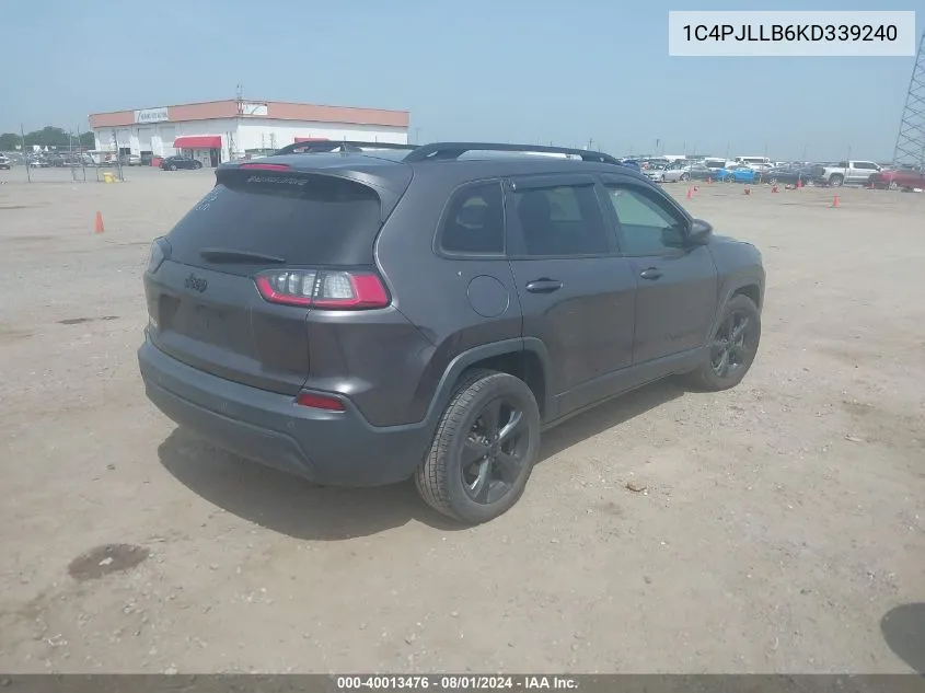 1C4PJLLB6KD339240 2019 Jeep Cherokee Altitude Fwd