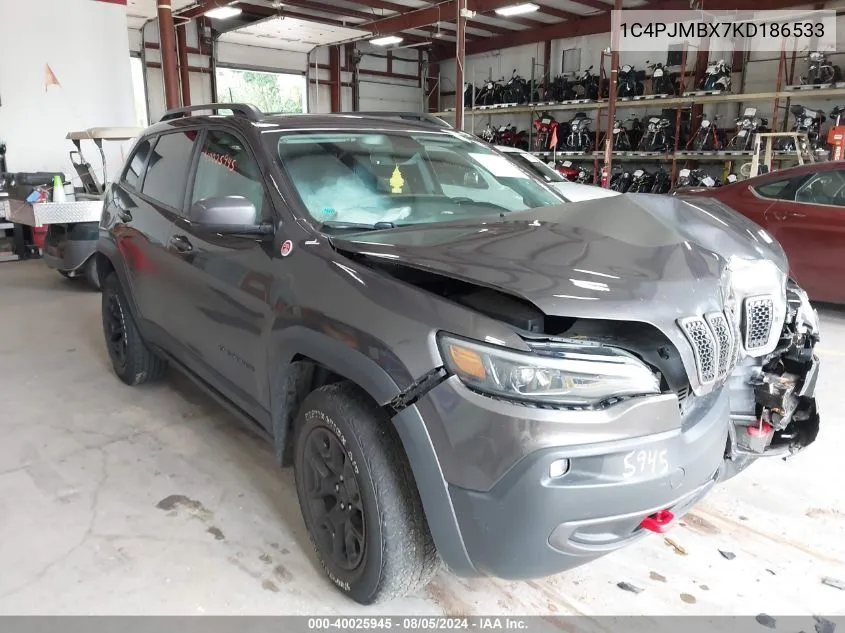 1C4PJMBX7KD186533 2019 Jeep Cherokee Trailhawk Elite 4X4