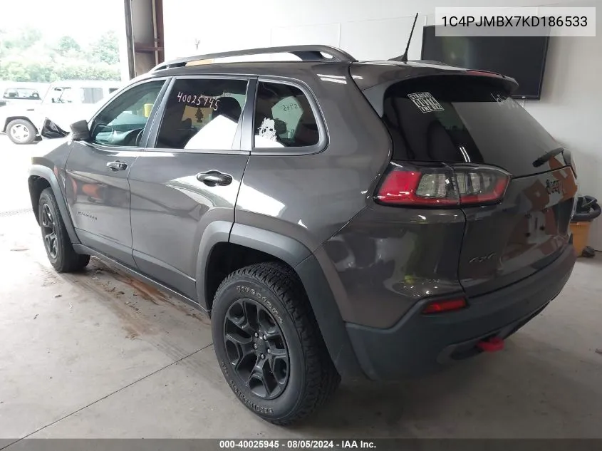 1C4PJMBX7KD186533 2019 Jeep Cherokee Trailhawk Elite 4X4