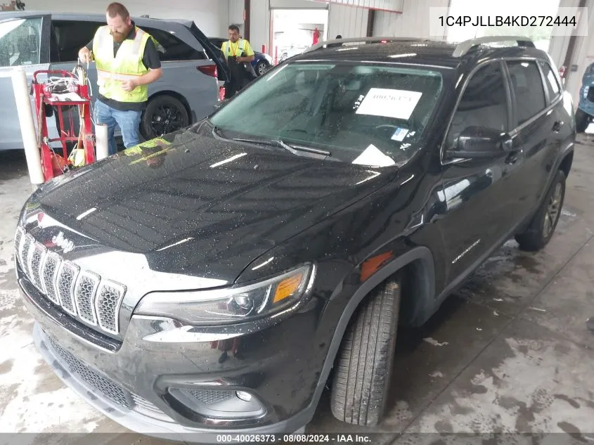 2019 Jeep Cherokee Latitude Plus Fwd VIN: 1C4PJLLB4KD272444 Lot: 40026373