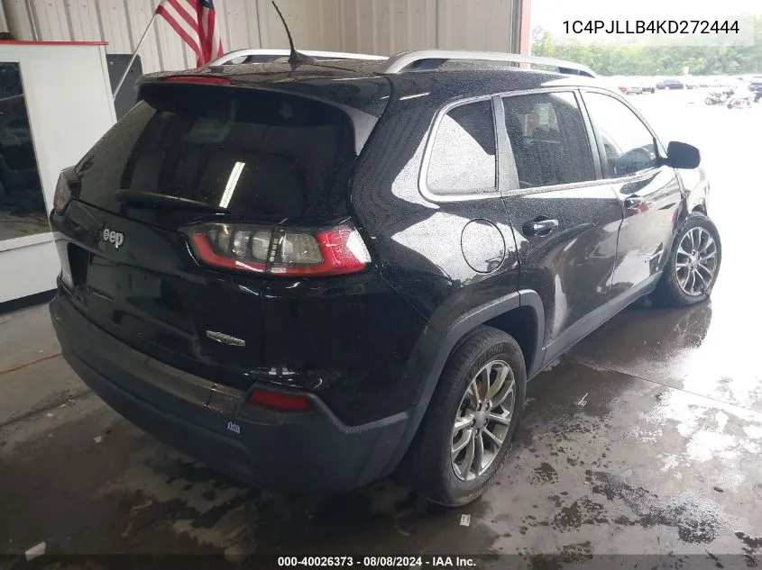 2019 Jeep Cherokee Latitude Plus Fwd VIN: 1C4PJLLB4KD272444 Lot: 40026373