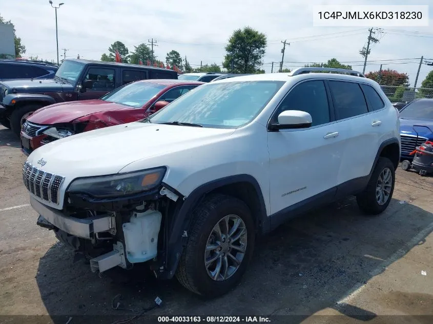 2019 Jeep Cherokee Latitude Plus 4X4 VIN: 1C4PJMLX6KD318230 Lot: 40033163