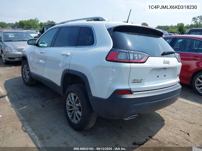 2019 Jeep Cherokee Latitude Plus 4X4 VIN: 1C4PJMLX6KD318230 Lot: 40033163