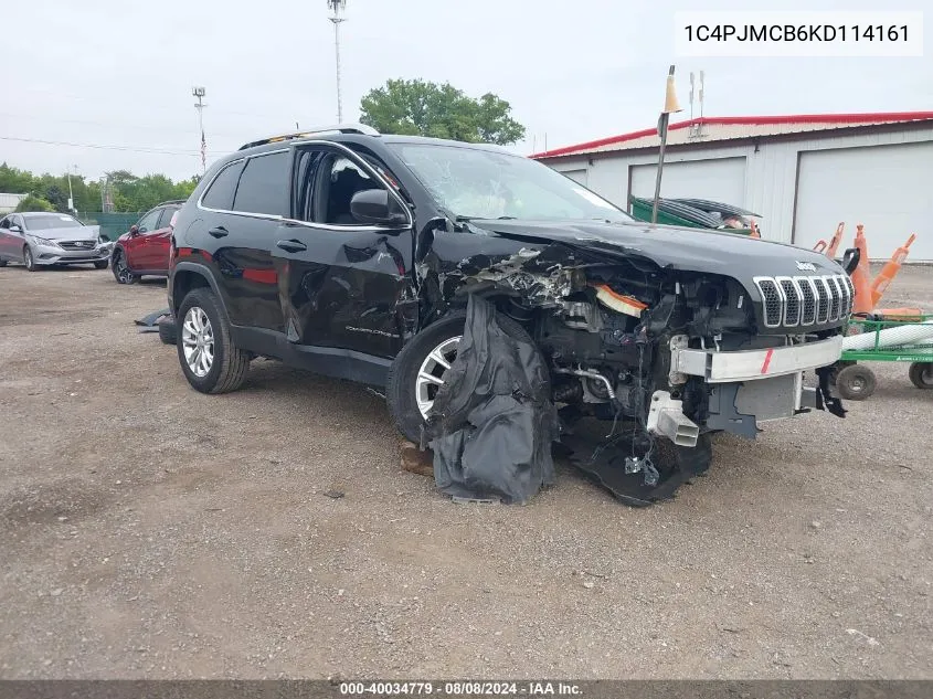 2019 Jeep Cherokee Latitude 4X4 VIN: 1C4PJMCB6KD114161 Lot: 40034779