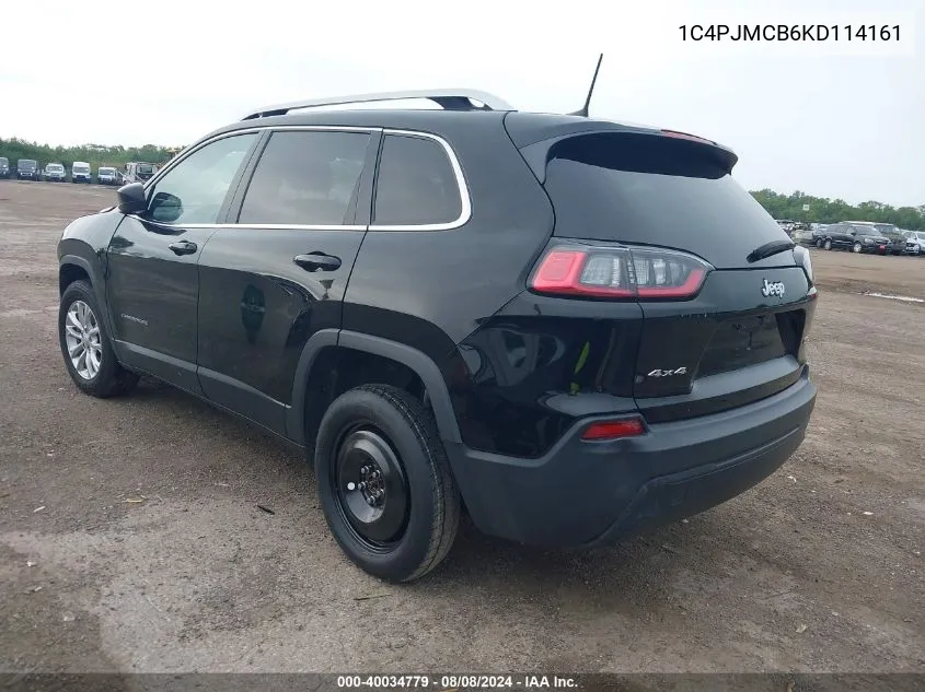 2019 Jeep Cherokee Latitude 4X4 VIN: 1C4PJMCB6KD114161 Lot: 40034779