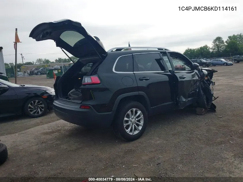 2019 Jeep Cherokee Latitude 4X4 VIN: 1C4PJMCB6KD114161 Lot: 40034779