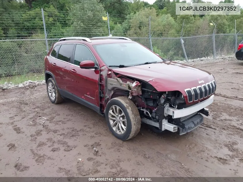 1C4PJLCB3KD297352 2019 Jeep Cherokee Latitude Fwd