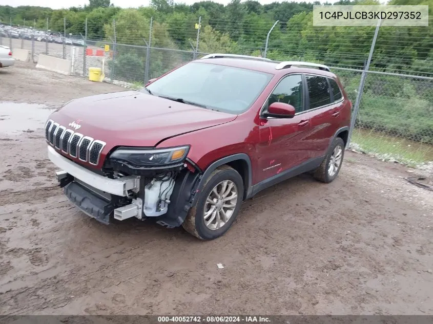 2019 Jeep Cherokee Latitude Fwd VIN: 1C4PJLCB3KD297352 Lot: 40052742