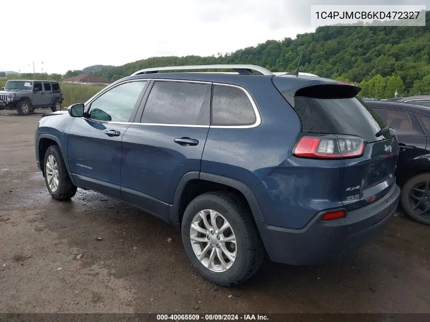 2019 Jeep Cherokee Latitude VIN: 1C4PJMCB6KD472327 Lot: 40065509