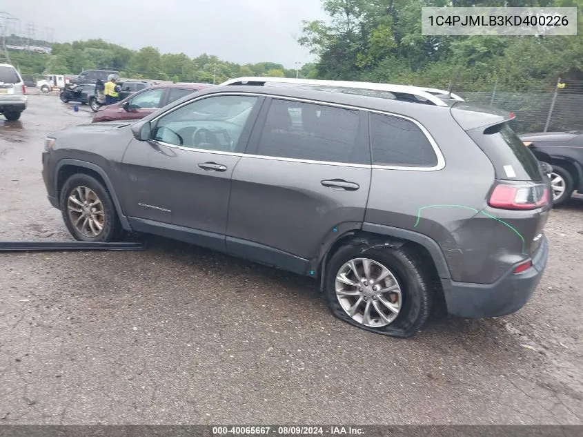 1C4PJMLB3KD400226 2019 Jeep Cherokee Latitude Plus 4X4