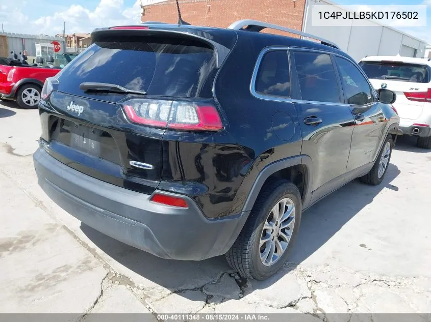 2019 Jeep Cherokee Latitude Plus Fwd VIN: 1C4PJLLB5KD176502 Lot: 40111348