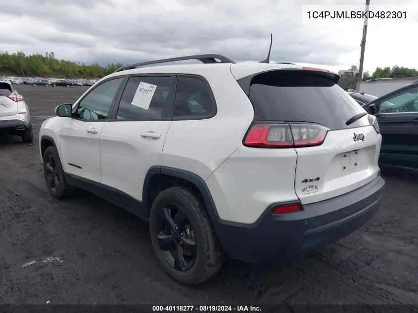 1C4PJMLB5KD482301 2019 Jeep Cherokee Altitude 4X4