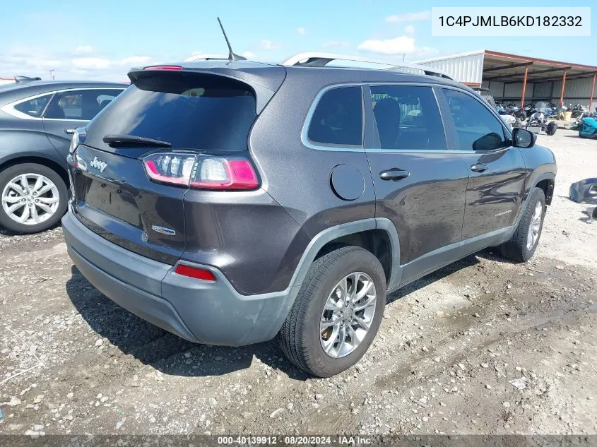 2019 Jeep Cherokee Latitude Plus 4X4 VIN: 1C4PJMLB6KD182332 Lot: 40139912