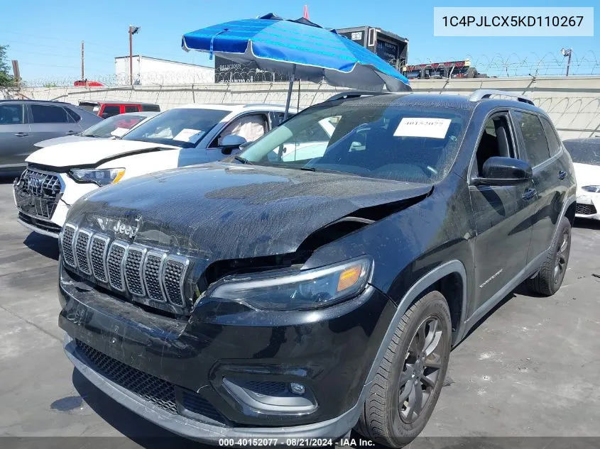 2019 Jeep Cherokee Latitude Fwd VIN: 1C4PJLCX5KD110267 Lot: 40152077