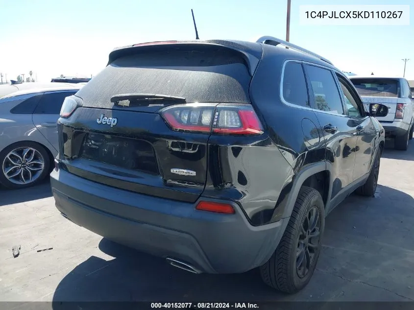 1C4PJLCX5KD110267 2019 Jeep Cherokee Latitude Fwd