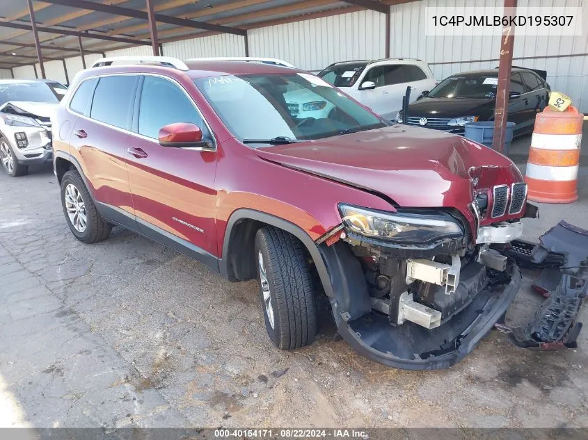 2019 Jeep Cherokee Latitude Plus 4X4 VIN: 1C4PJMLB6KD195307 Lot: 40154171