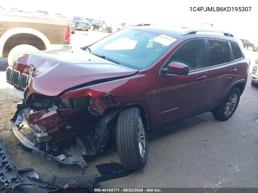 2019 Jeep Cherokee Latitude Plus 4X4 VIN: 1C4PJMLB6KD195307 Lot: 40154171