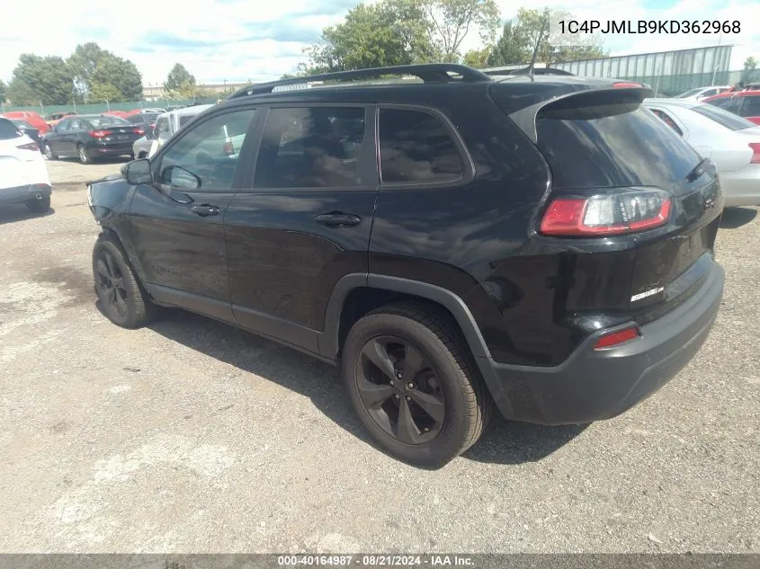 2019 Jeep Cherokee Altitude 4X4 VIN: 1C4PJMLB9KD362968 Lot: 40164987